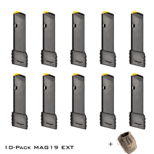 Ten pack MAG19 EXT image showing 10 Glock 19 extended mags
