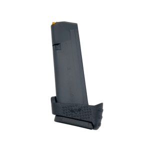 17 round magazine for glock with adaptor for Glock 19 facing left and verticle