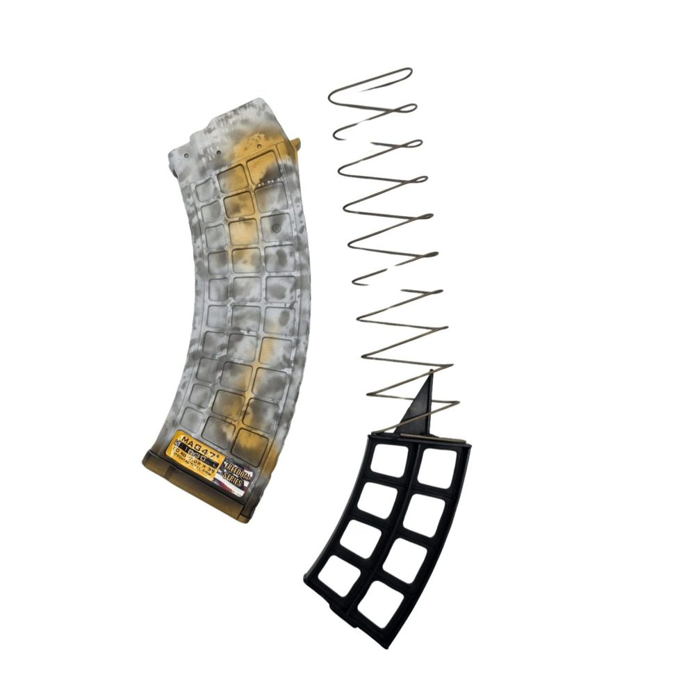 MAG47 10/30 Marble Edition shown next to blocker and spring