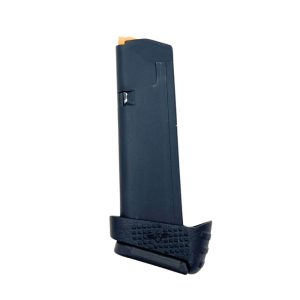 17 round magazine for Glock 19 upright facing left in black color