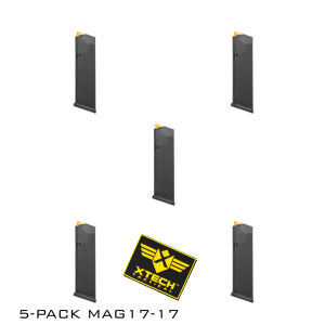 5 pack of Glock 17 mags with a free patch