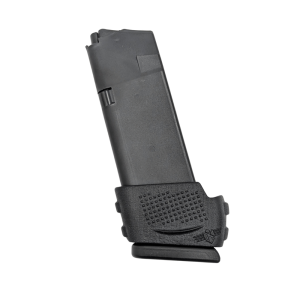 Glock 29 extended mag 15 rounds upright facing left