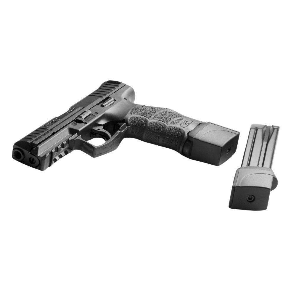 MTX VP9 P30 Magazine Extension shown in H&K VP9 and also an additional magazine