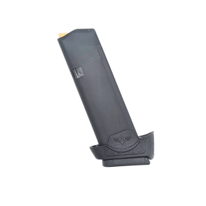 Dagger compact extended magazine upright facing left.