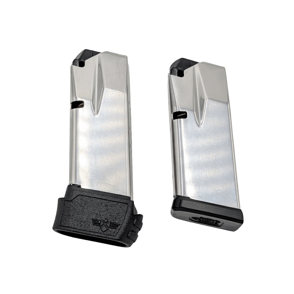 Springfield Hellcat Magazine with extension next to standard magazine