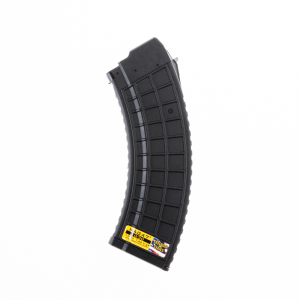 Upright black 10 round MAG47 1030 Freedom series magazine